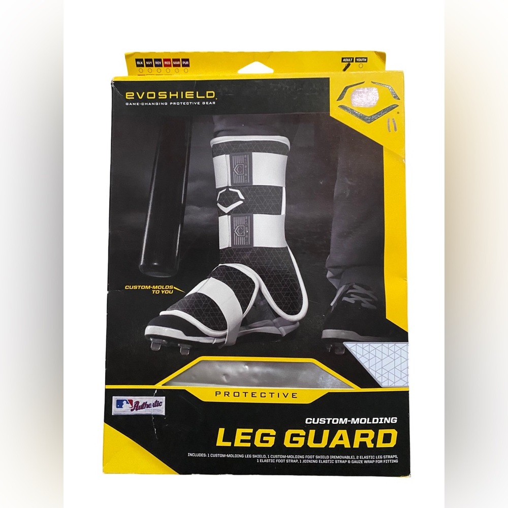 EvoShield Adult Custom Molding Leg Guard White Baseball Protective Gear NEW